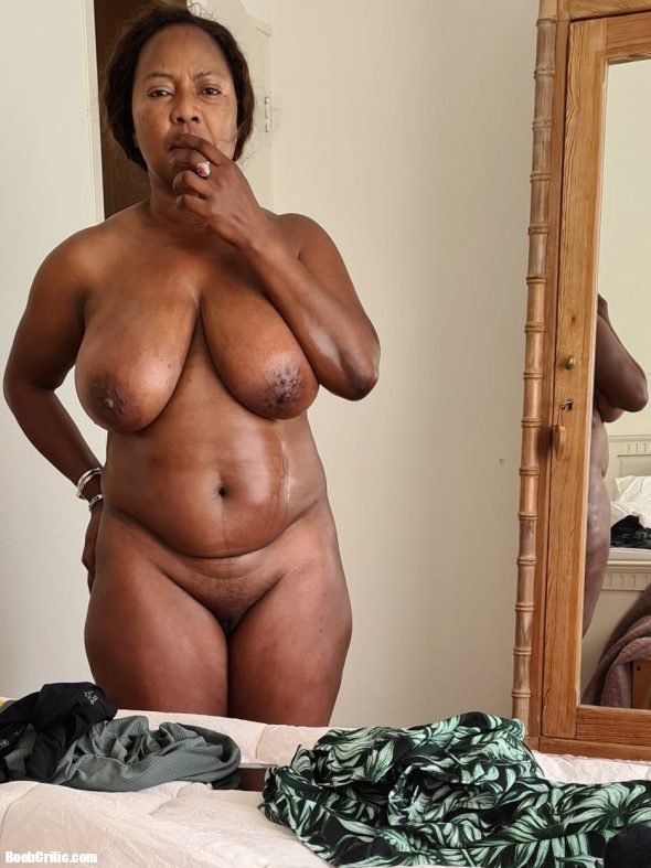 Big Tits Ebony MILF Ndey Full Frontal Nude