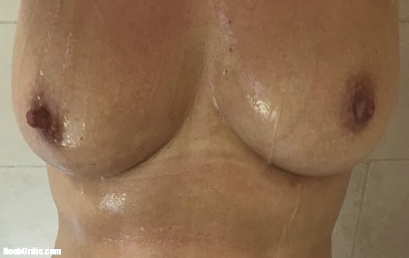 Freshly showered Milf tits as promised.