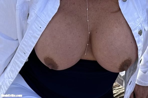 Hard nipples on a chilly day