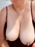 Horny boobs at the Beach