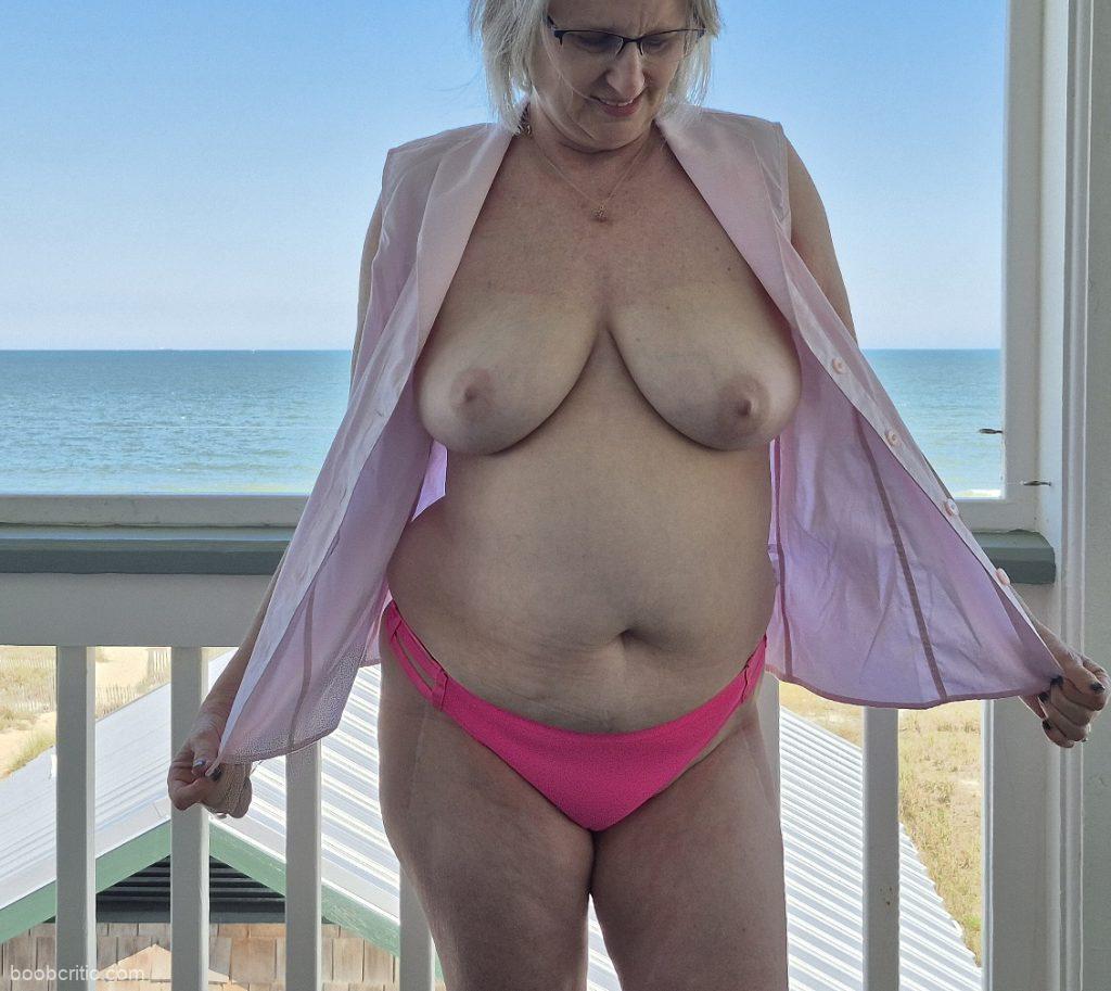 Vacation tits on display