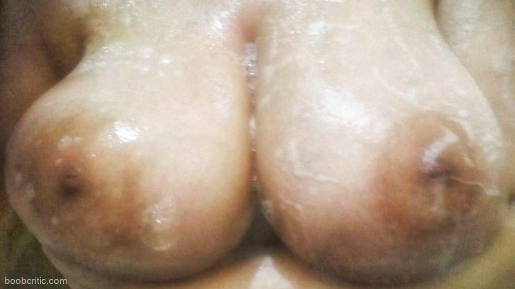 Huge soapy wet boobs