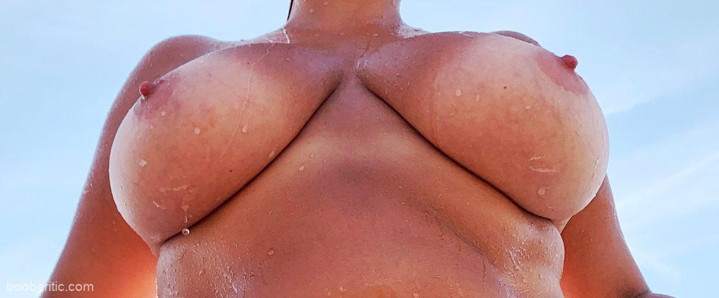 Wet Tan Line Titties