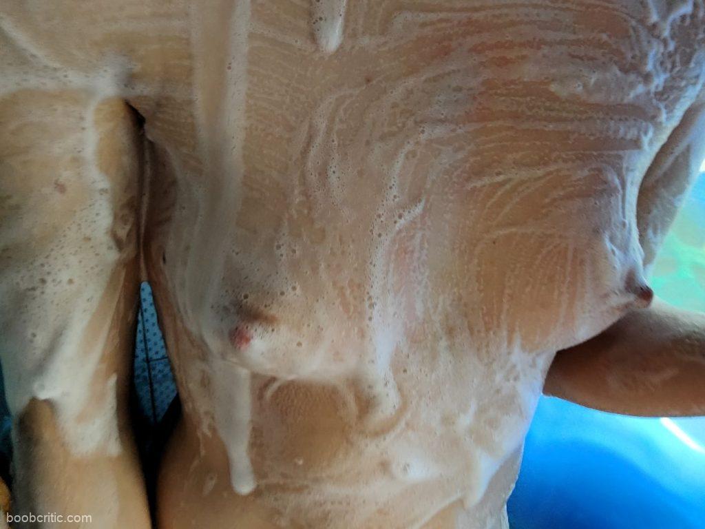 Soap covered, itty bitty tittes