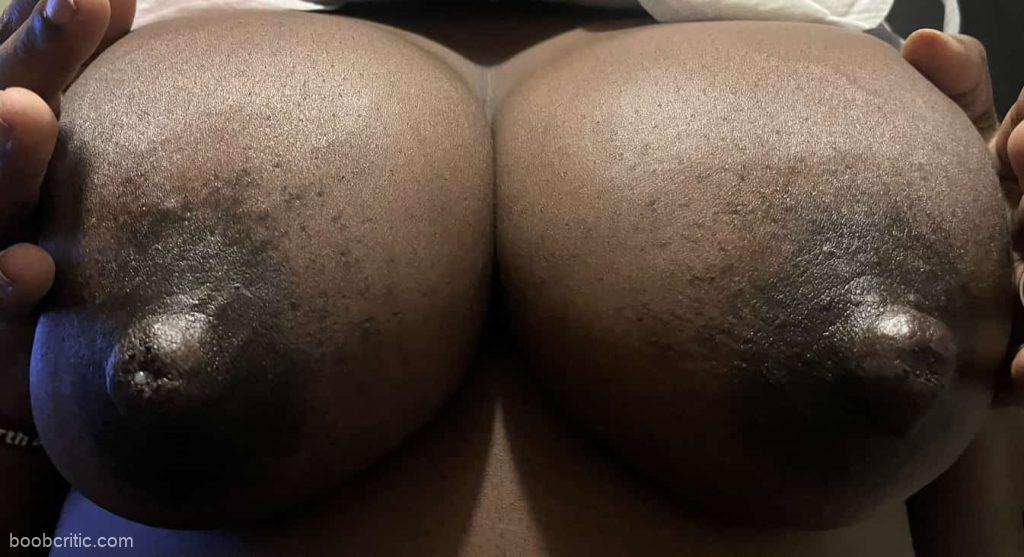 Ebony wife’s big milk filled titties