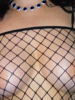 My 50 year old boobs in fishnet lingerie