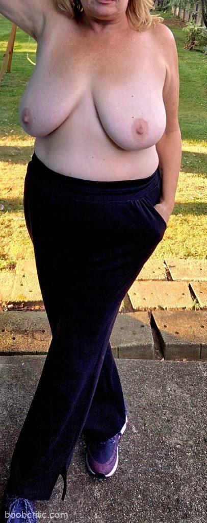 My big tits outside