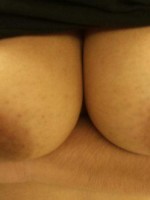 My latina Gf showing off her soft round tits