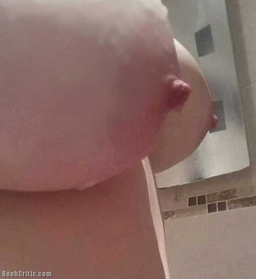E cup just out of the shower